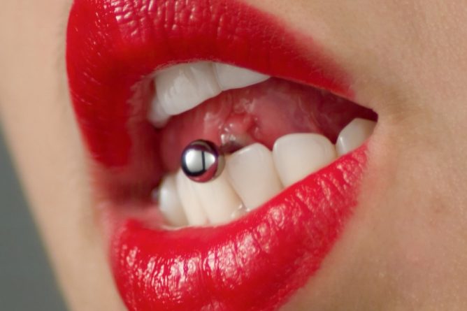 tongue piercing