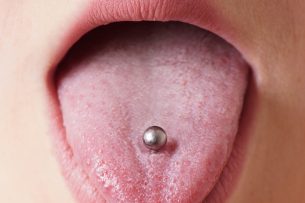 tongue piercing